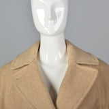 1970s Classic Wrap Coat in Tan Wool