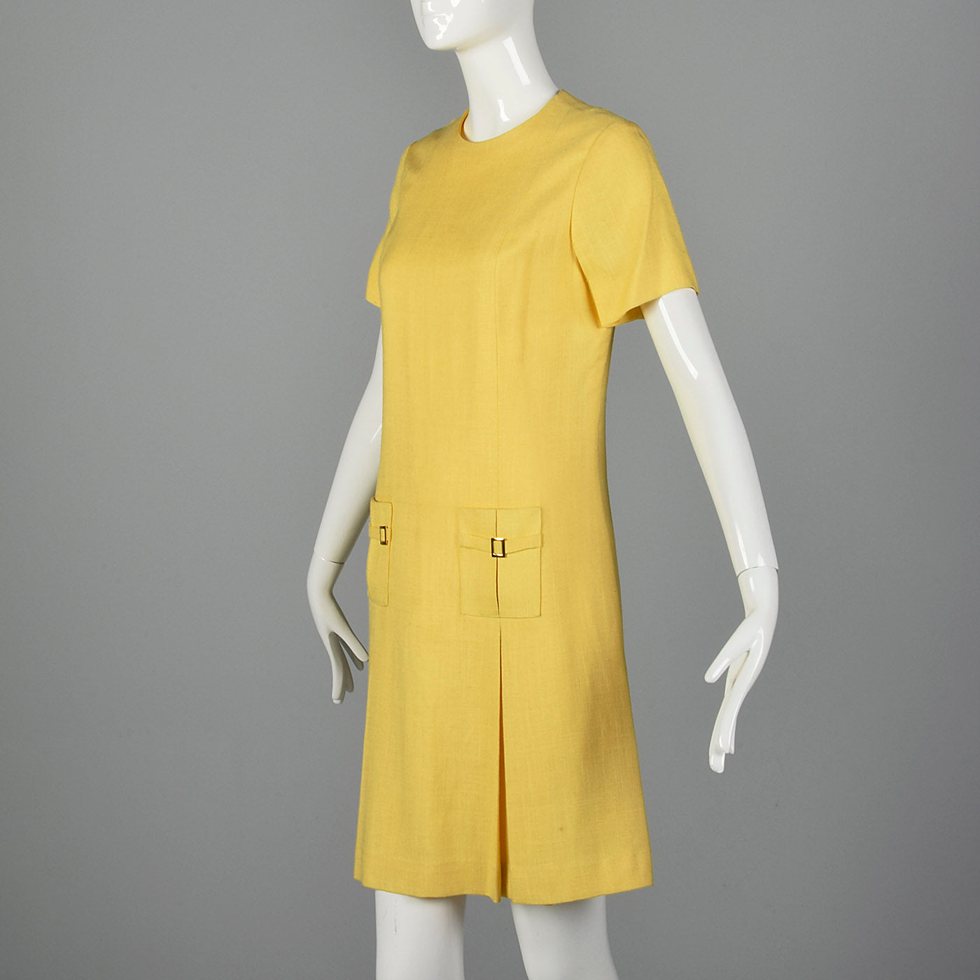 1960s Mod Shift Dress in Yellow