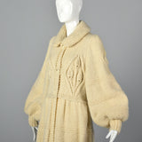 1970s Elizabeth Arden Chunky Knit Sweater Coat