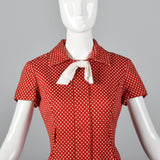 1960s Red Polka Dot Dress