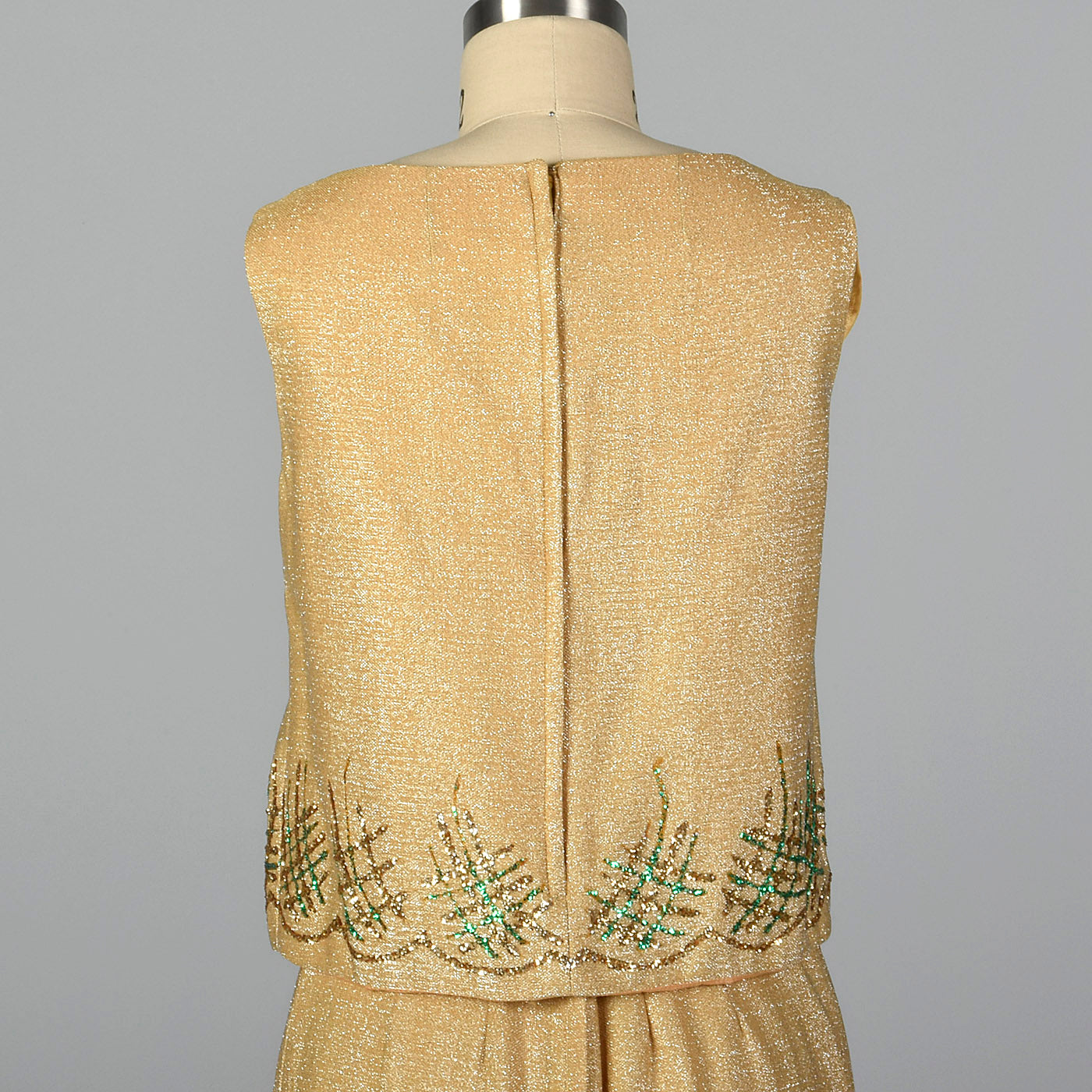 1960s Gold Lurex Skirt Set