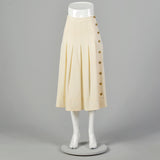 XS Sonia Rykiel 1990s Cream A-line Skirt