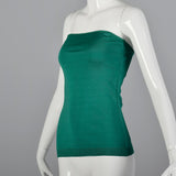 1970s Anne Klein Green Tube Top