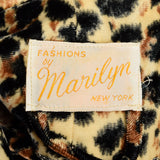 Medium 1960s Leopard Jumpsuit Rayon Velvet Palazzo Sexy Loungewear