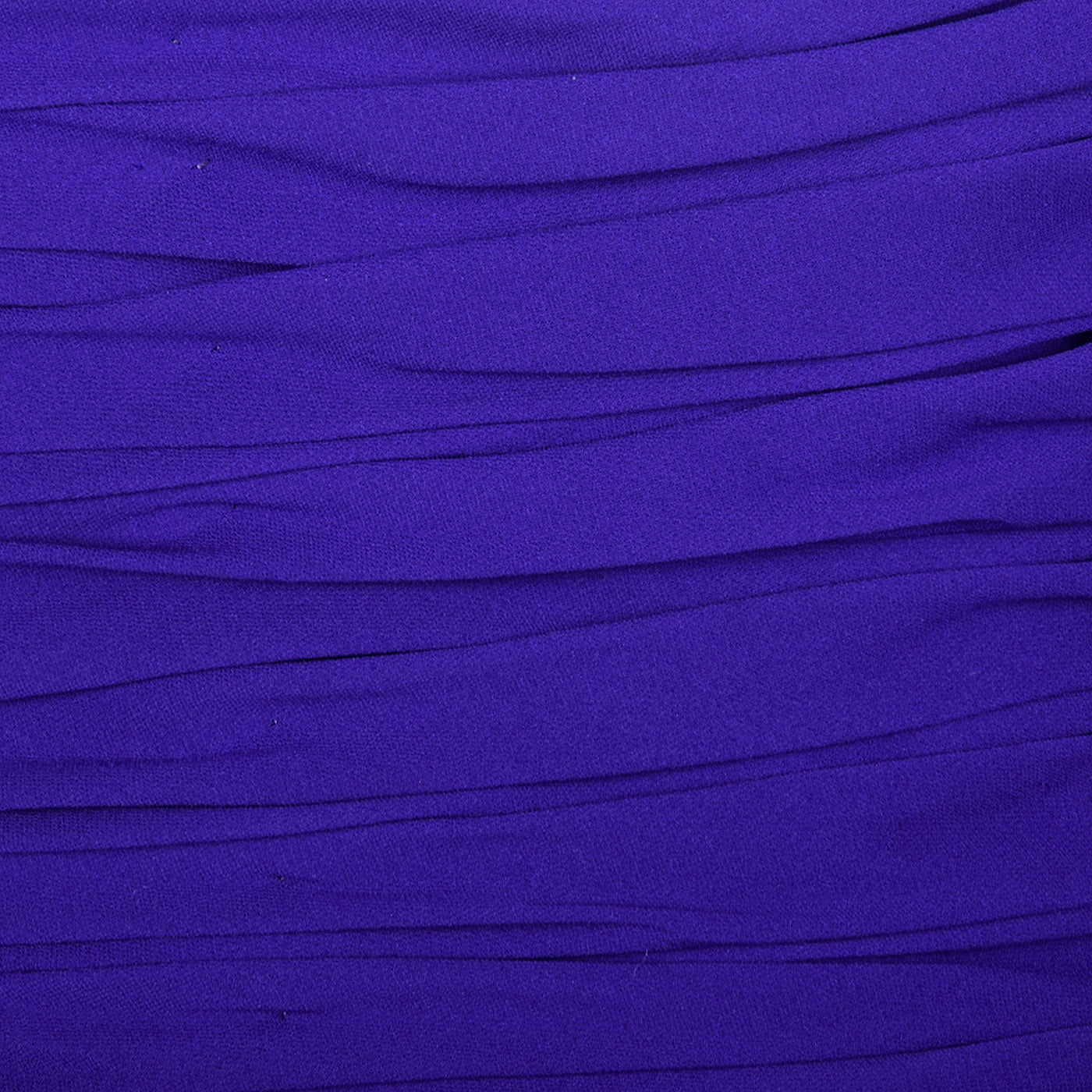 1980s Purple Gown with Ruched Bodice and Flutter Cap Sleeves