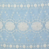 1960s Baby Blue Dress with White Embroidery