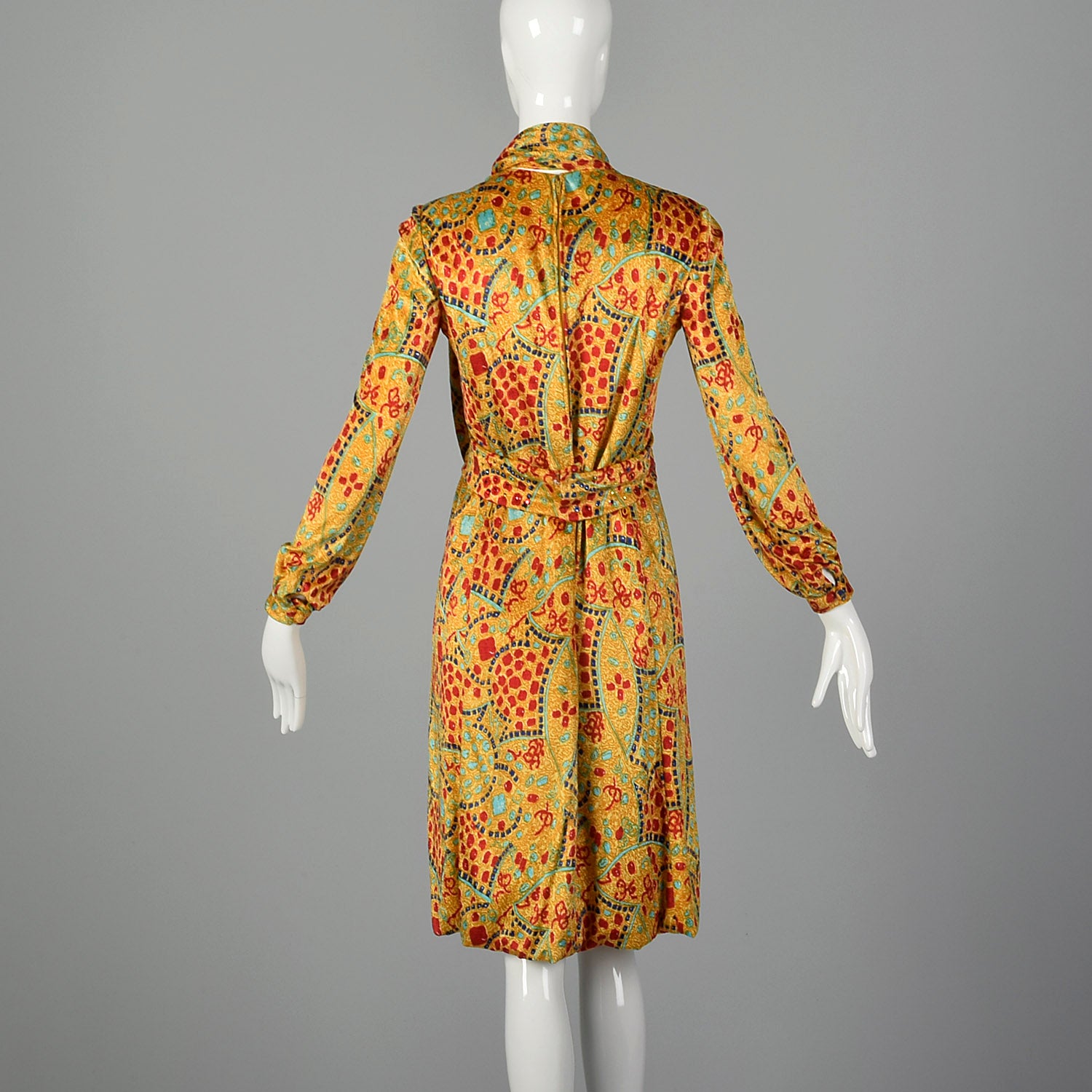 Small 1960s Gino Charles Malcolm Starr Psychedelic Velvet Dress
