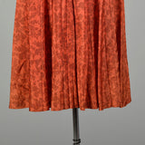 XXL 1950s Dress Short Sleeve Volup Orange Cocktail Autumn Black Floral Lace Print