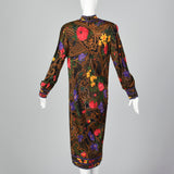 1970s Leonard Paris Loose Winter Wool Dress