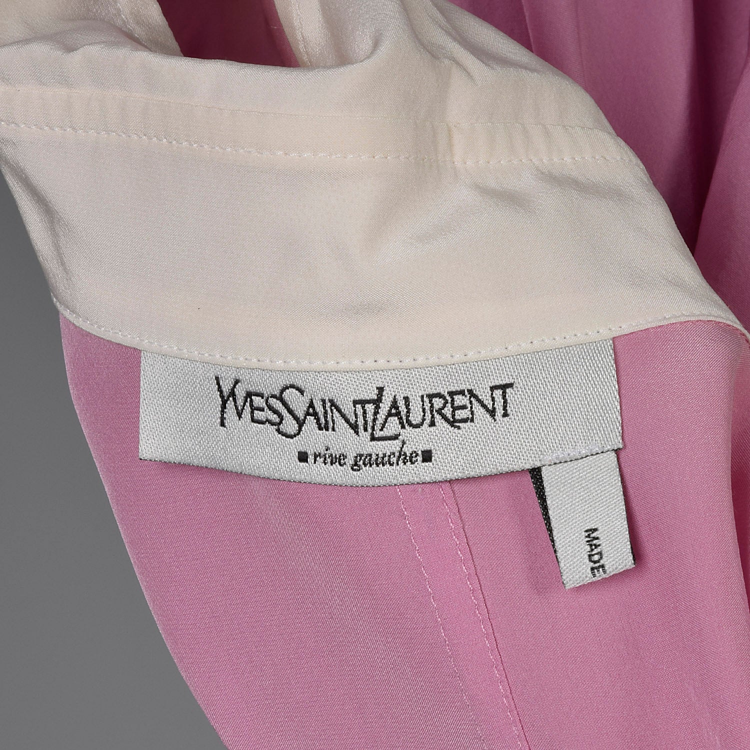 Medium Yves Saint Laurent Rive Gauche Pink Silk Blouse