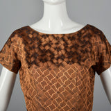 1950s Bronze Pencil Dress