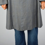 1960s Gray Plaid Over Coat