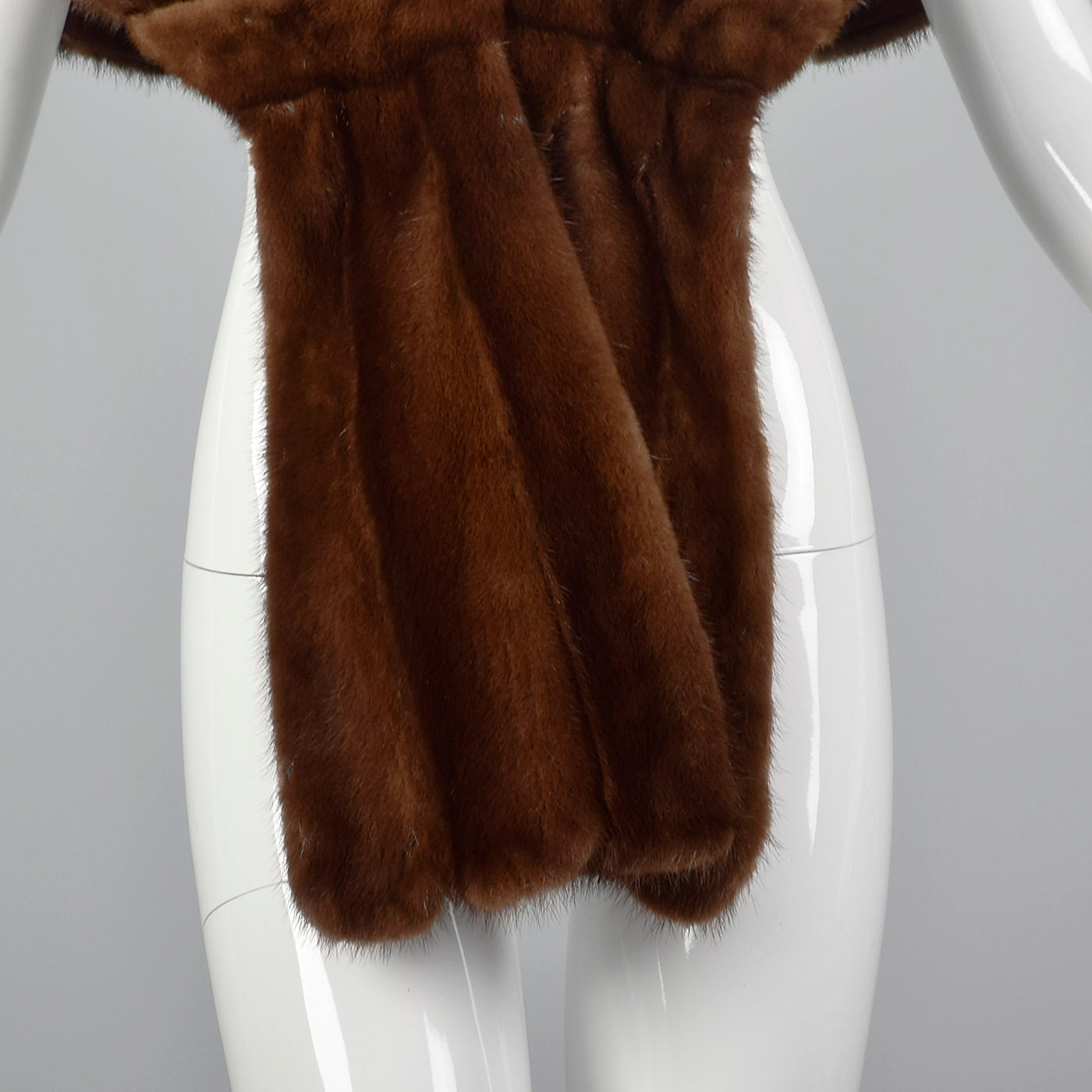 1950s Mink Stole with Scallop Edge