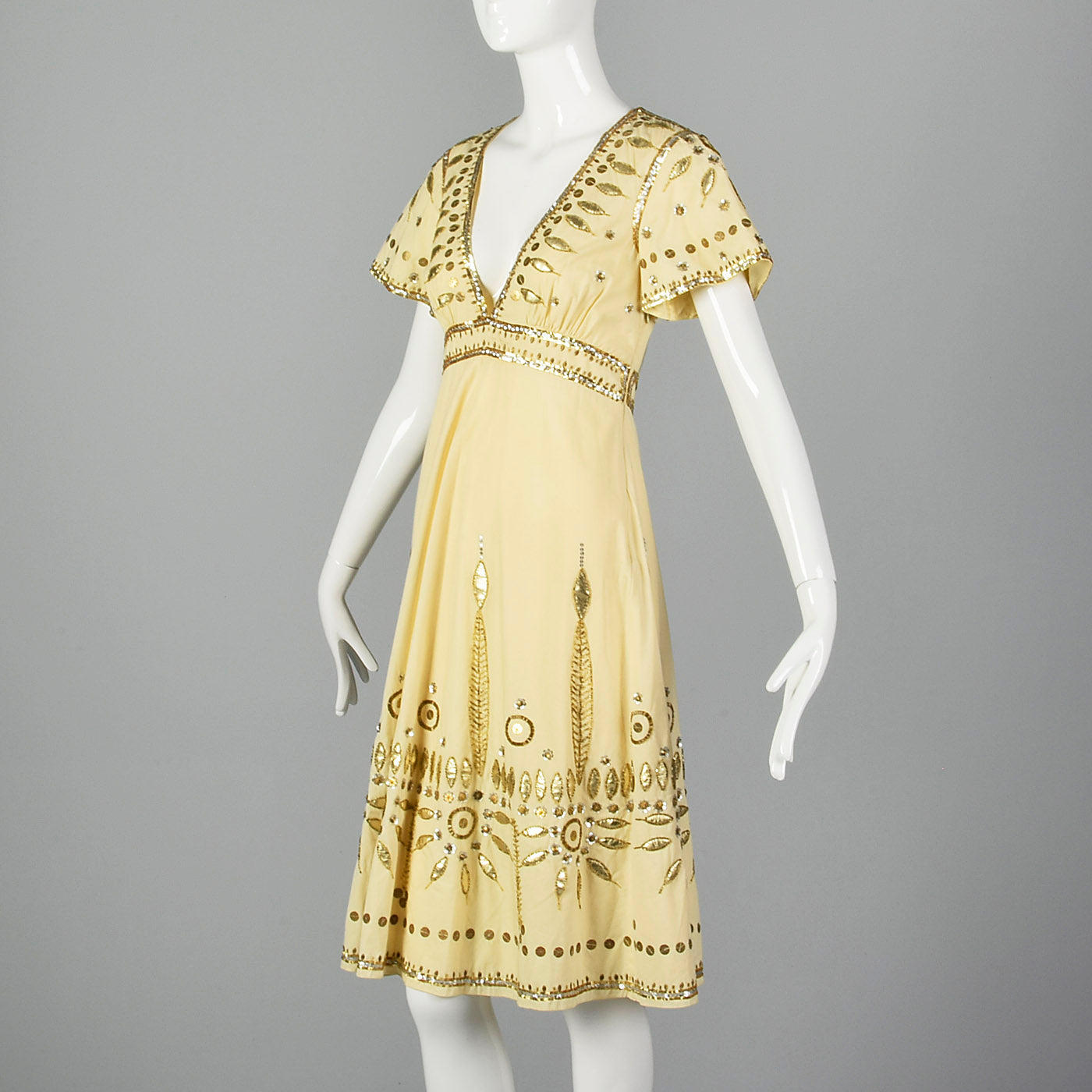 2000s Temperley Cream Dress with Beading