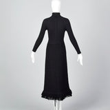 1970s Marni Knits Tight Black Turtleneck Dress