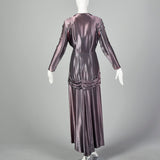 Small 1930s Iridescent Purple Gown