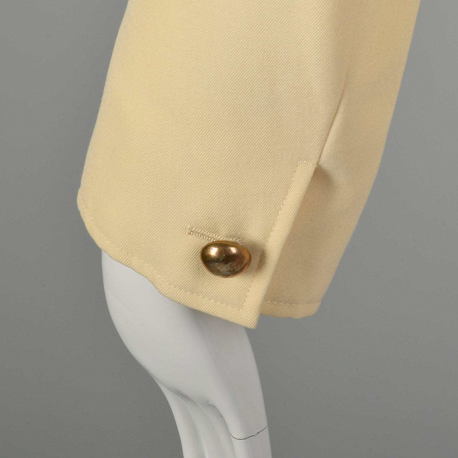 Small Yves Saint Laurent Rive Gauche 1960s Cream Doubled Breasted Jacket