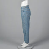 1990s Mom Jeans Medium Wash with Tapered Leg