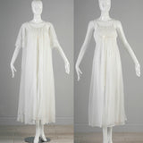 1960s White Nightgown and Peignoir Set