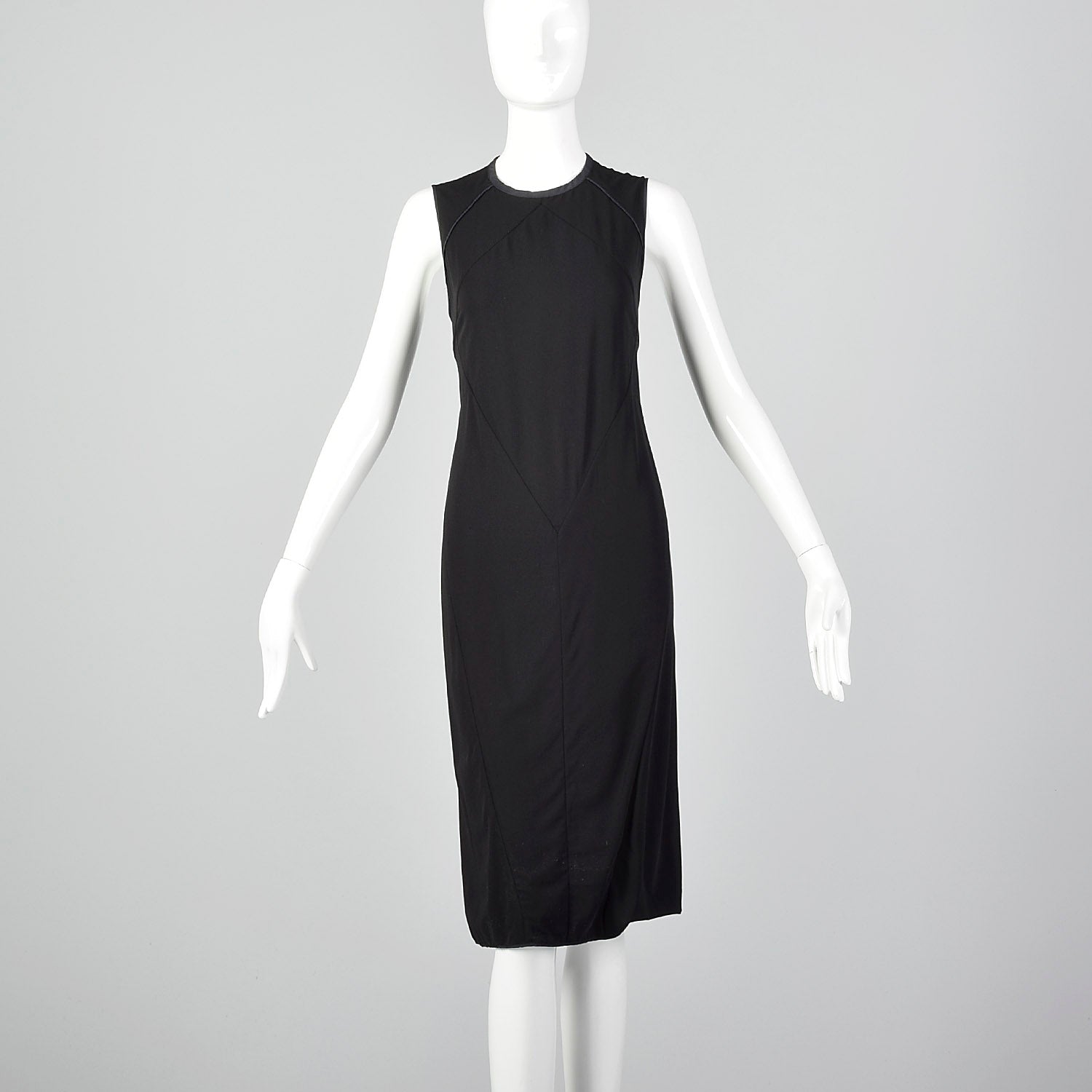 Narciso Rodriguez Black Keyhole Back Sheath Dress