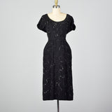 Medium 1950s Sequined Little Black Dress