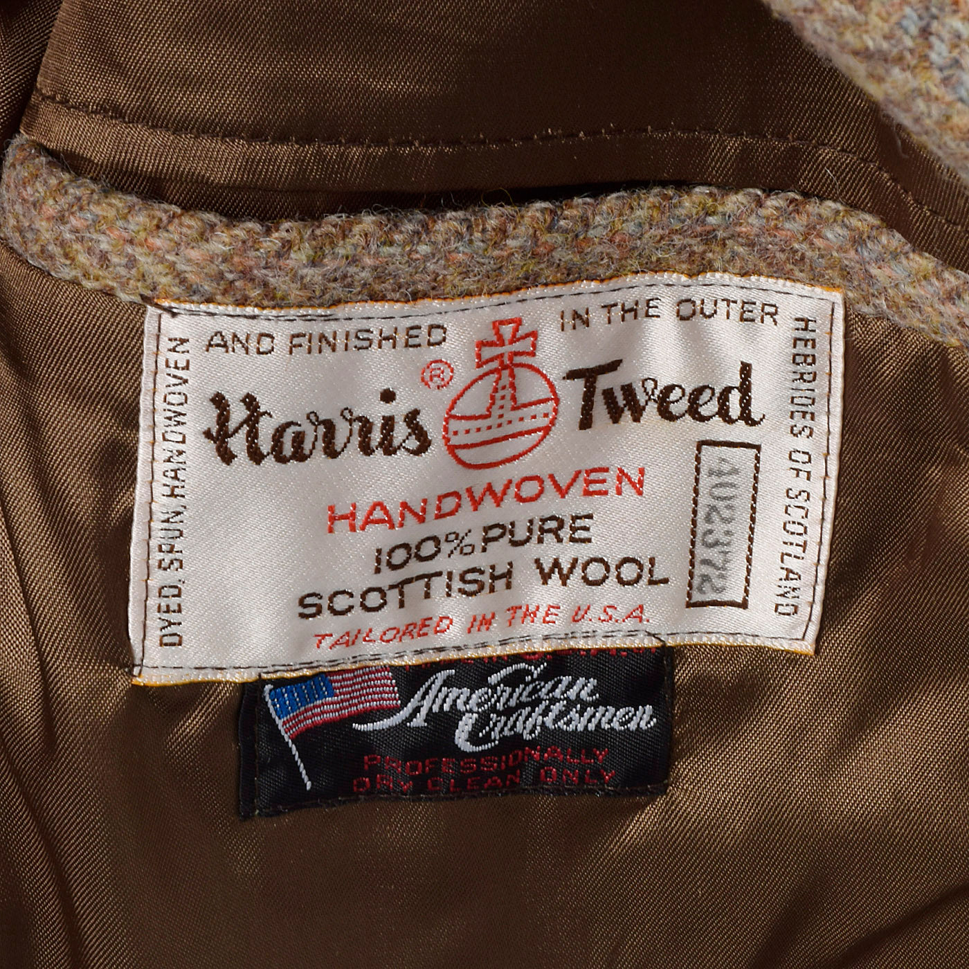 1970s Harris Tweed Tan Jacket