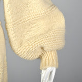 1970s Elizabeth Arden Chunky Knit Sweater Coat
