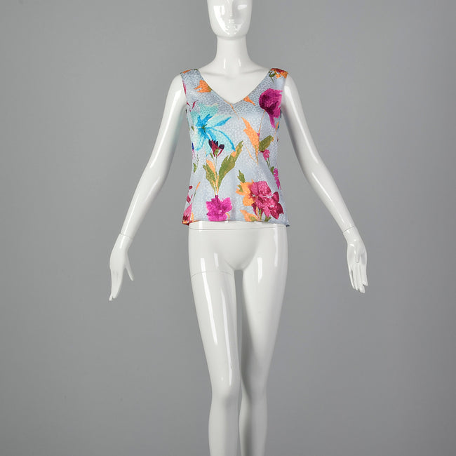 Small Escada 1990s Sleeveless Silk Top