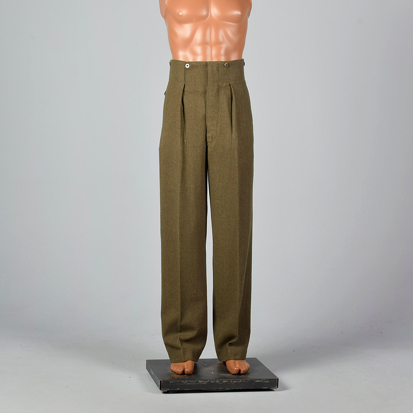 1950s Green Military Pant