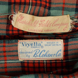 Large 1940s / 1950s Plaid Dressing Gown