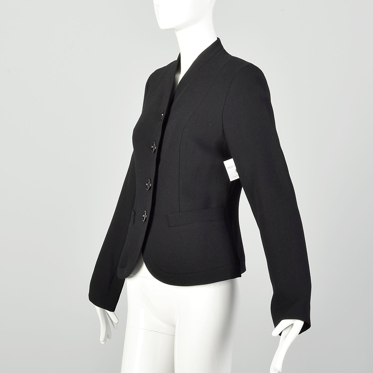 Small Charles Chang Lima Blazer Structural Minimalist Designer Black Jacket