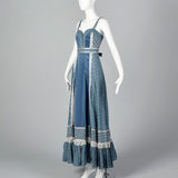 1970s Gunne Sax Bohemian Sundress