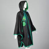1990s Iris Mansard Rain Coat with Geometric Patterns