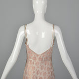 1940s Blush Evening Gown with Dramatic Bust