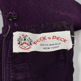 1960s Purple Knit Dress with Dropped Waist