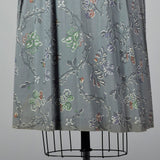 1950s Gray Print Cotton Day Dress