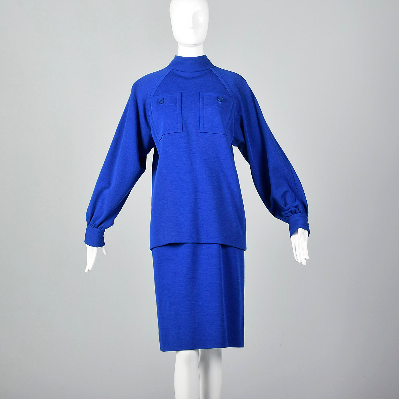 XS 1980s Blue Skirt Set