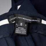 1990s Linda Allard Ellen Tracy Navy Rayon Trousers