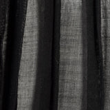 1950s Sheer Black Dress with Mother of Pearl Buttons