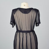 1950s Sheer Navy Party Dress