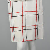 Small 1980s Michael Novarese Skirt Suit Windowpane Check