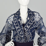 Medium 1990s Emanuel Ungaro Sheer Blouse and Attached Bodysuit