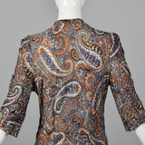 1940s Paisley Print Dress in Jersey Knit