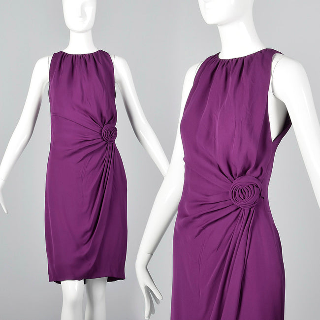 1990s Moschino Purple Silk Dress