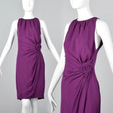 1990s Moschino Purple Silk Dress