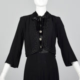 1930s Black Dress with Illusion Jacket