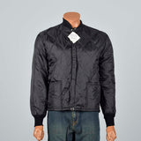 Small 1960s Deadstock Black Cold Proof Jacket