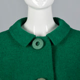 1960s Emerald Green Boucle Wool Skirt Suit