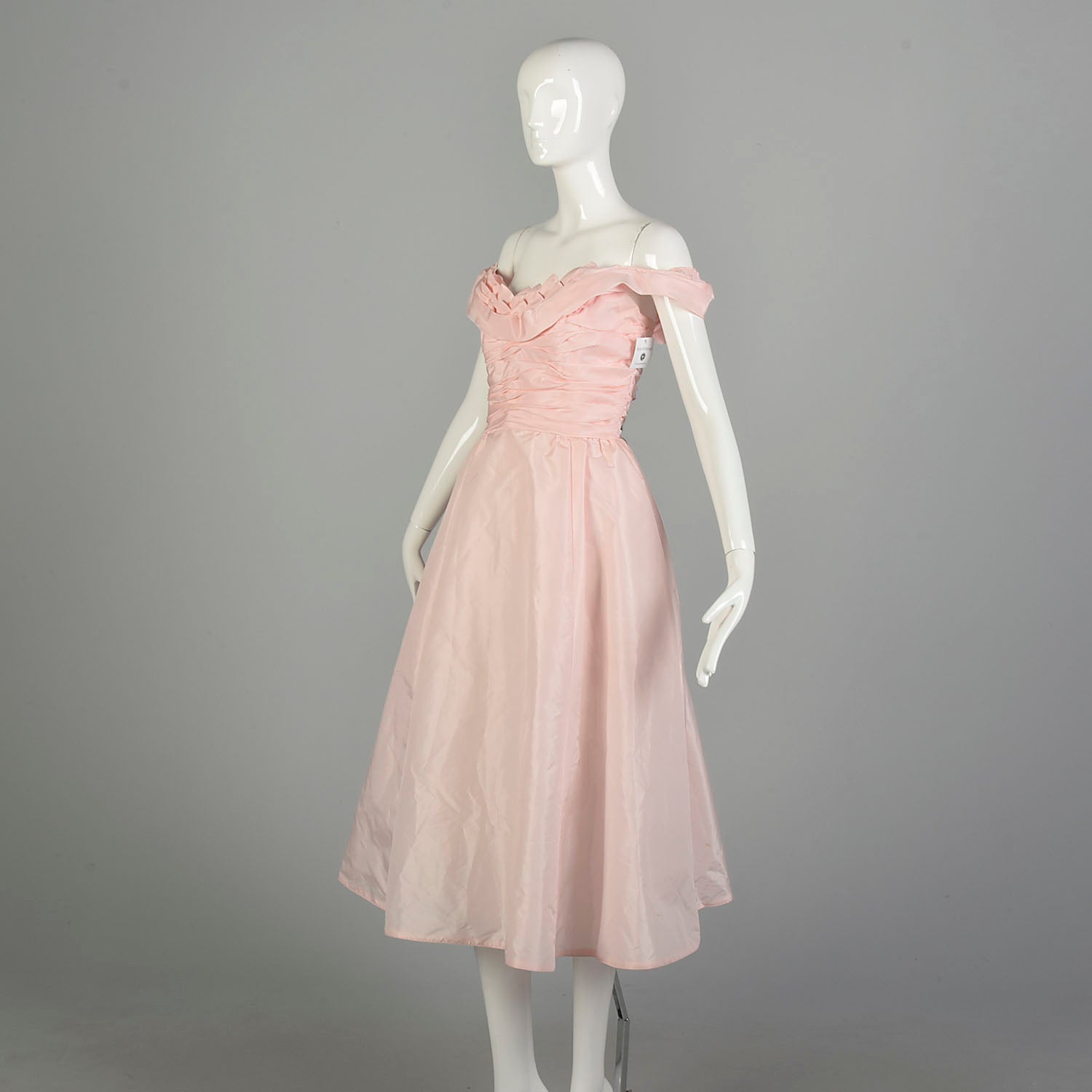 Pink taffeta dress clearance 80s