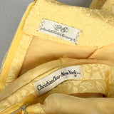 Medium Christian Dior 1960s Yellow Brocade Dress